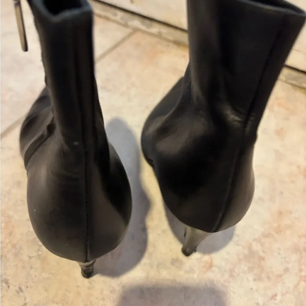 Roberto Cavalli dress heels classic shoes pointed toe Ankle Boot leather bootie